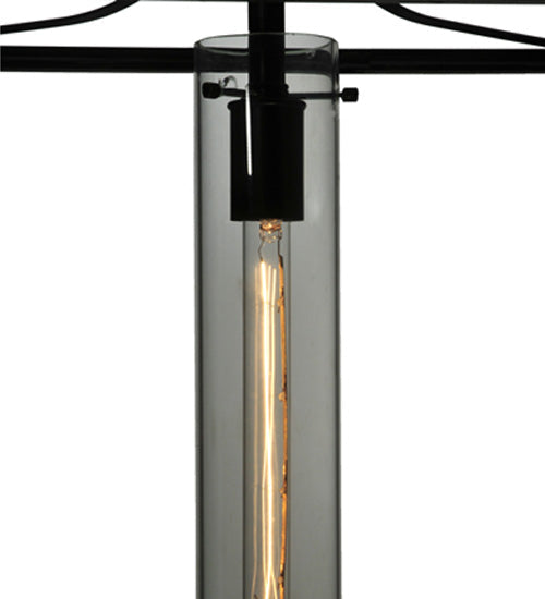 Meyda Lighting Kitzi 16" Oil Rubbed Bronze Pendant Light With Clear Cylinder Shade Glass