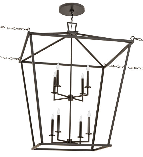 Meyda Lighting Kitzi 168937 52" 8-Light Timeless Bronze Tapered Pendant Light