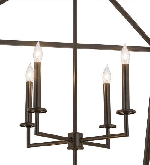 Meyda Lighting Kitzi 168937 52" 8-Light Timeless Bronze Tapered Pendant Light