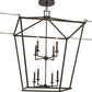 Meyda Lighting Kitzi 168937 52" 8-Light Timeless Bronze Tapered Pendant Light