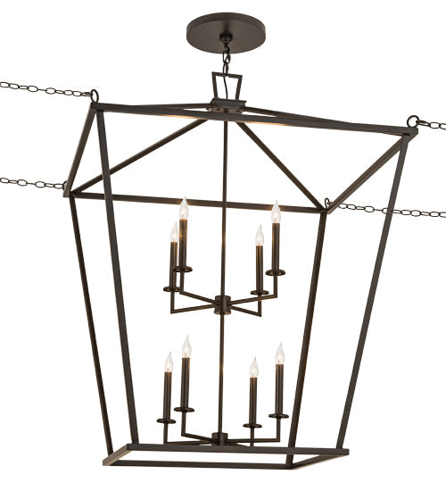 Meyda Lighting Kitzi 168937 52" 8-Light Timeless Bronze Tapered Pendant Light