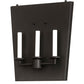 Meyda Lighting Kitzi 17" 3-Light Wrought Iron Tapered Wall Sconce With Clear Seeded Shade Glass