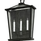 Meyda Lighting Kitzi 17" 3-Light Wrought Iron Tapered Wall Sconce With Clear Seeded Shade Glass