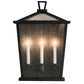 Meyda Lighting Kitzi 17" 3-Light Wrought Iron Tapered Wall Sconce With Clear Seeded Shade Glass