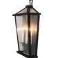 Meyda Lighting Kitzi 17" 3-Light Wrought Iron Tapered Wall Sconce With Clear Seeded Shade Glass
