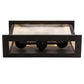 Meyda Lighting Kitzi 17" 3-Light Wrought Iron Tapered Wall Sconce With Clear Seeded Shade Glass