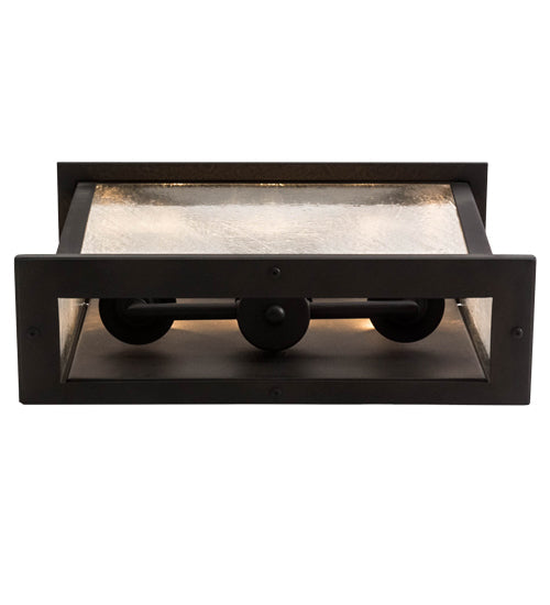 Meyda Lighting Kitzi 17" 3-Light Wrought Iron Tapered Wall Sconce With Clear Seeded Shade Glass
