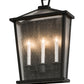Meyda Lighting Kitzi 17" 3-Light Wrought Iron Tapered Wall Sconce With Clear Seeded Shade Glass
