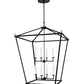 Meyda Lighting Kitzi 189861 51" 8-Light Textured Black Tapered Pendant Light With White Faux Candlelight