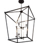 Meyda Lighting Kitzi 189861 51" 8-Light Textured Black Tapered Pendant Light With White Faux Candlelight