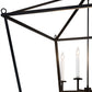 Meyda Lighting Kitzi 189861 51" 8-Light Textured Black Tapered Pendant Light With White Faux Candlelight