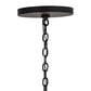 Meyda Lighting Kitzi 189861 51" 8-Light Textured Black Tapered Pendant Light With White Faux Candlelight