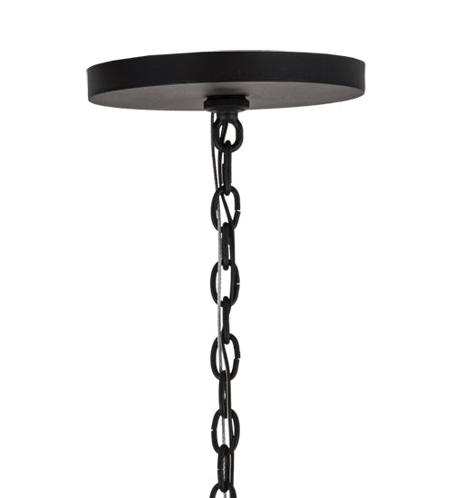 Meyda Lighting Kitzi 189861 51" 8-Light Textured Black Tapered Pendant Light With White Faux Candlelight