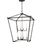 Meyda Lighting Kitzi 189861 51" 8-Light Textured Black Tapered Pendant Light With White Faux Candlelight