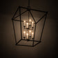 Meyda Lighting Kitzi 190127 51" 8-Light Textured Black Tapered Pendant Light With White Faux Candlelight
