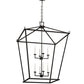 Meyda Lighting Kitzi 190127 51" 8-Light Textured Black Tapered Pendant Light With White Faux Candlelight