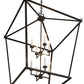 Meyda Lighting Kitzi 190127 51" 8-Light Textured Black Tapered Pendant Light With White Faux Candlelight