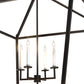 Meyda Lighting Kitzi 190127 51" 8-Light Textured Black Tapered Pendant Light With White Faux Candlelight