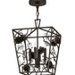 Meyda Lighting Kitzi 20" 4-Light Chestnut Pinecone Pendant Light