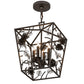 Meyda Lighting Kitzi 20" 4-Light Chestnut Pinecone Pendant Light