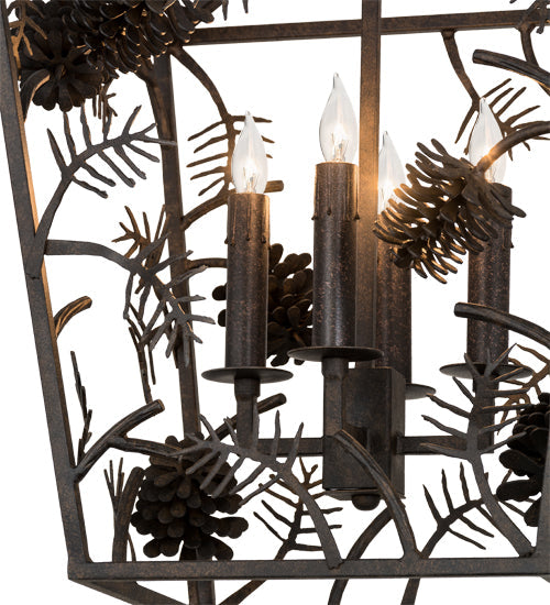 Meyda Lighting Kitzi 20" 4-Light Chestnut Pinecone Pendant Light