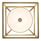 Meyda Lighting Kitzi 20" Brushed Brass Cilindro Semi-flush Mount Light With White Textrene & Statuario Idalight Shade