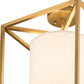 Meyda Lighting Kitzi 20" Brushed Brass Cilindro Semi-flush Mount Light With White Textrene & Statuario Idalight Shade