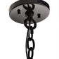 Meyda Lighting Kitzi 22" 3-Light Mirror Black Cilindro Pendant Light With Clear Crystal Idalight Shade Glass