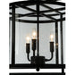 Meyda Lighting Kitzi 22" Mirror Black Cilindro Flush Mount Light With Crystal Clear Idalight Shade Glass