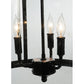 Meyda Lighting Kitzi 22" Mirror Black Cilindro Flush Mount Light With Crystal Clear Idalight Shade Glass