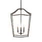 Meyda Lighting Kitzi 23" 4-Light Ash Pendant Light