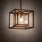 Meyda Lighting Kitzi 23" Hanna Copper Box Pendant Light With Clear Rainstone Idalight Shade