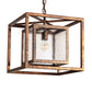 Meyda Lighting Kitzi 23" Hanna Copper Box Pendant Light With Clear Rainstone Idalight Shade