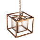 Meyda Lighting Kitzi 23" Hanna Copper Box Pendant Light With Clear Rainstone Idalight Shade