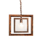 Meyda Lighting Kitzi 23" Hanna Copper Box Pendant Light With Clear Rainstone Idalight Shade