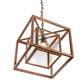Meyda Lighting Kitzi 23" Hanna Copper Box Pendant Light With Clear Rainstone Idalight Shade