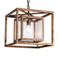 Meyda Lighting Kitzi 23" Hanna Copper Box Pendant Light With Clear Rainstone Idalight Shade
