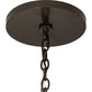 Meyda Lighting Kitzi 24"Sq 4-Light Timeless Bronze Tapered Pendant Light With White Faux Candlelight