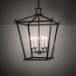 Meyda Lighting Kitzi 24"Sq 4-Light Timeless Bronze Tapered Pendant Light With White Faux Candlelight