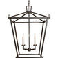 Meyda Lighting Kitzi 24"Sq 4-Light Timeless Bronze Tapered Pendant Light With White Faux Candlelight