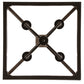 Meyda Lighting Kitzi 24"Sq 4-Light Timeless Bronze Tapered Pendant Light With White Faux Candlelight