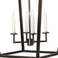Meyda Lighting Kitzi 24"Sq 4-Light Timeless Bronze Tapered Pendant Light With White Faux Candlelight