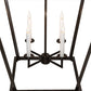 Meyda Lighting Kitzi 24"Sq 4-Light Timeless Bronze Tapered Pendant Light With White Faux Candlelight