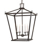 Meyda Lighting Kitzi 24"Sq 4-Light Timeless Bronze Tapered Pendant Light With White Faux Candlelight