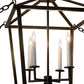 Meyda Lighting Kitzi 29" 4-Light Timeless Bronze Tapered Pendant Light With White Faux Candlelight