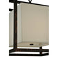 Meyda Lighting Kitzi 31" 2-Light Flemish Bronze Box Pendant Light With Statuario Idalight Shade Glass