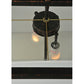 Meyda Lighting Kitzi 31" 2-Light Flemish Bronze Box Pendant Light With Statuario Idalight Shade Glass