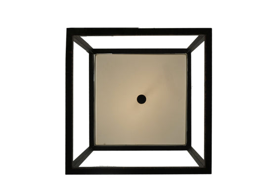 Meyda Lighting Kitzi 31" 2-Light Flemish Bronze Box Pendant Light With Statuario Idalight Shade Glass