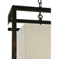 Meyda Lighting Kitzi 31" 2-Light Flemish Bronze Box Pendant Light With Statuario Idalight Shade Glass