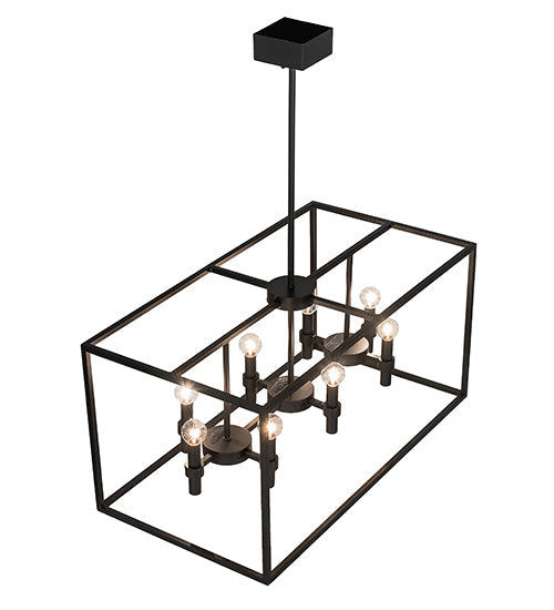 Meyda Lighting Kitzi 32" 8-Light Solar Black Island Pendant Light